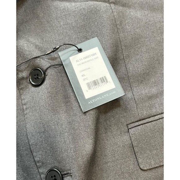 Alton Lane Mercantile Tailored Fit 2 pc Suit Charcoal Size 40L with 34R(35) Pant - Picture 7 of 16